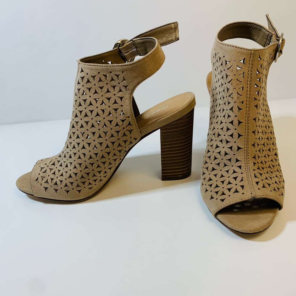 Madden Girl open toe heel size 6